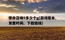 使命召喚9多少個g，游戲版本、發售時間、下載鏈接