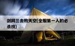 劍網三擊敗天空，全服第一人的必殺技