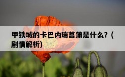 甲鐵城的卡巴內瑞菖蒲是什么？，劇情解析