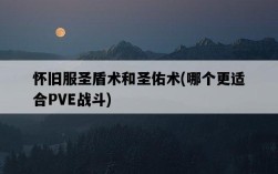 懷舊服圣盾術和圣佑術，哪個更適合PVE戰斗
