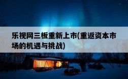 樂視網三板重新上市，重返資本市場的機遇與挑戰