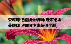 榮耀印記能換坐騎嗎，玩家必看！榮耀印記如何快速獲得坐騎