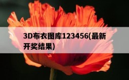 3D布衣圖庫123456，最新開獎結果