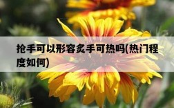 搶手可以形容炙手可熱嗎，熱門程度如何