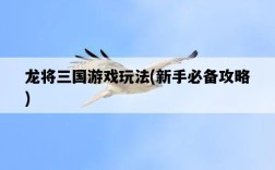 龍將三國游戲玩法，新手必備攻略