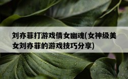 劉亦菲打游戲倩女幽魂，女神級美女劉亦菲的游戲技巧分享