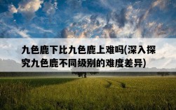 九色鹿下比九色鹿上難嗎，深入探究九色鹿不同級別的難度差異