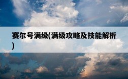 賽爾號滿級，滿級攻略及技能解析