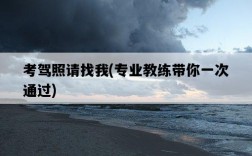 考駕照請找我，專業教練帶你一次通過