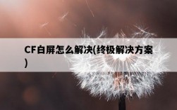CF白屏怎么解決，終極解決方案