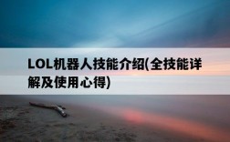 LOL機器人技能介紹，全技能詳解及使用心得