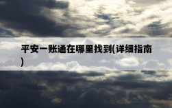 平安一賬通在哪里找到，詳細指南