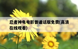 忍者神龜電影普通話版免費，高清在線觀看