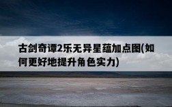 古劍奇譚2樂無異星蘊加點圖，如何更好地提升角色實力