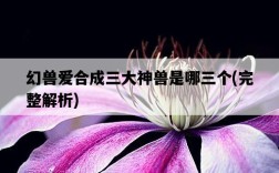 幻獸愛合成三大神獸是哪三個，完整解析