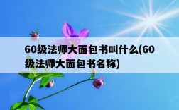 60級法師大面包書叫什么，60級法師大面包書名稱
