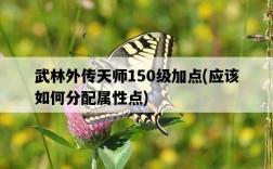 武林外傳天師150級加點，應該如何分配屬性點