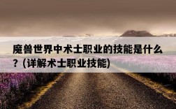 魔獸世界中術士職業的技能是什么？，詳解術士職業技能