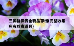 三國群俠傳全物品存檔，完整收集所有珍貴道具