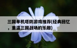 三國單機塔防游戲推薦，經典回憶，重溫三國戰場的樂趣