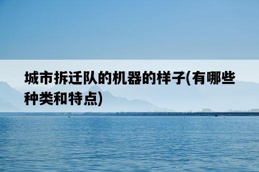 城市拆遷隊的機器的樣子，有哪些種類和特點-圖1