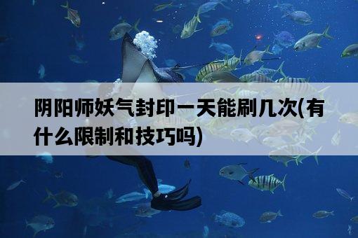 陰陽師妖氣封印一天能刷幾次，有什么限制和技巧嗎-圖1