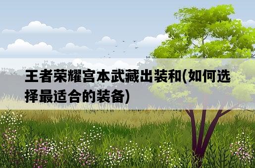 王者榮耀宮本武藏出裝和，如何選擇最適合的裝備-圖1