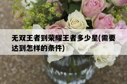 無雙王者到榮耀王者多少星，需要達到怎樣的條件-圖1