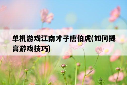 單機游戲江南才子唐伯虎，如何提高游戲技巧-圖1