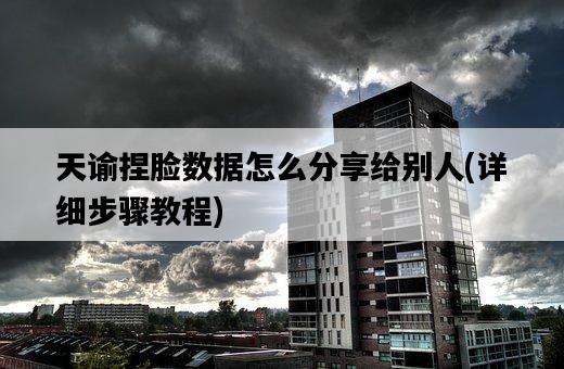 天諭捏臉數據怎么分享給別人，詳細步驟教程-圖1