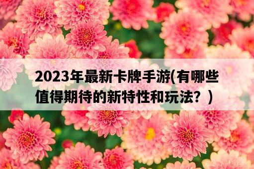 2023年最新卡牌手游，有哪些值得期待的新特性和玩法？-圖1