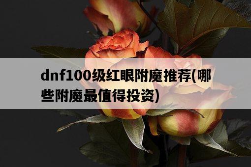 dnf100級紅眼附魔推薦，哪些附魔最值得投資-圖1