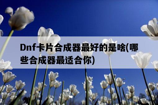 Dnf卡片合成器最好的是啥，哪些合成器最適合你-圖1