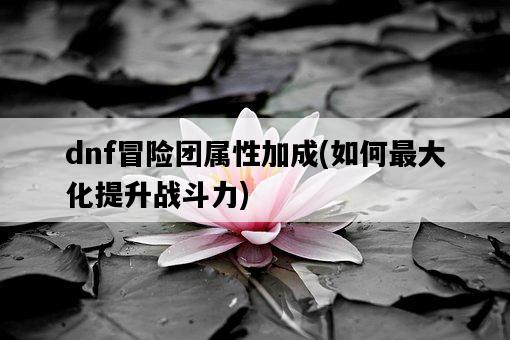 dnf冒險團屬性加成，如何最大化提升戰斗力-圖1