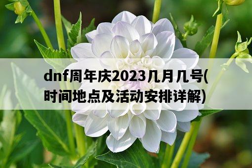 dnf周年慶2023幾月幾號，時間地點及活動安排詳解-圖1