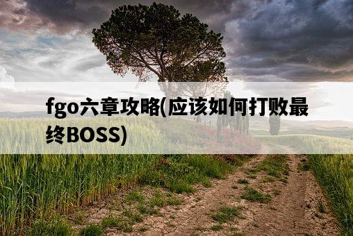 fgo六章攻略，應該如何打敗最終BOSS-圖1