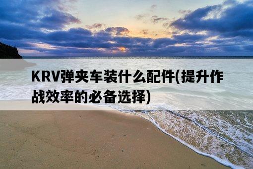 KRV彈夾車裝什么配件，提升作戰效率的必備選擇-圖1