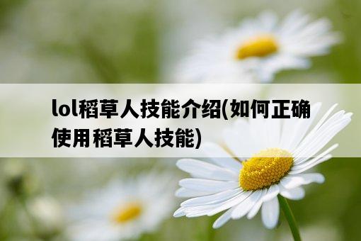 lol稻草人技能介紹，如何正確使用稻草人技能-圖1