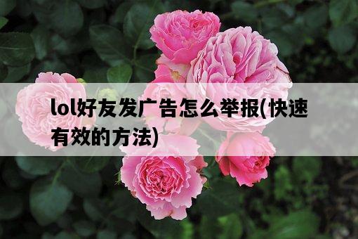 lol好友發廣告怎么舉報，快速有效的方法-圖1