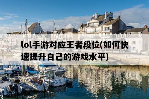 lol手游對應王者段位，如何快速提升自己的游戲水平-圖1