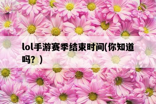 lol手游賽季結束時間，你知道嗎？-圖1