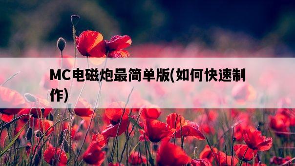 MC電磁炮最簡單版，如何快速制作-圖1