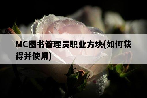 MC圖書管理員職業方塊，如何獲得并使用-圖1