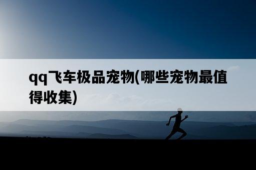 qq飛車極品寵物，哪些寵物最值得收集-圖1