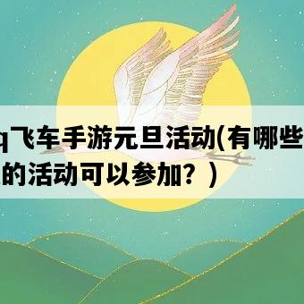 qq飛車手游元旦活動，有哪些好玩的活動可以參加？-圖1