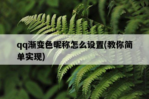 qq漸變色昵稱怎么設置，教你簡單實現-圖1