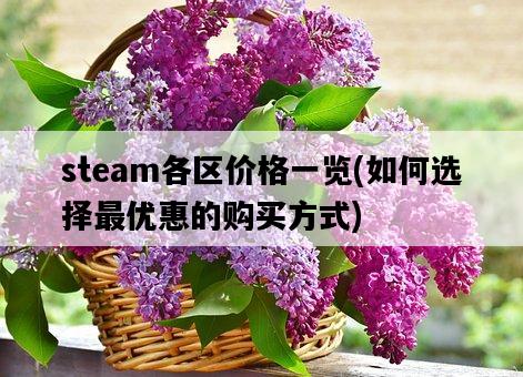steam各區價格一覽，如何選擇最優惠的購買方式-圖1