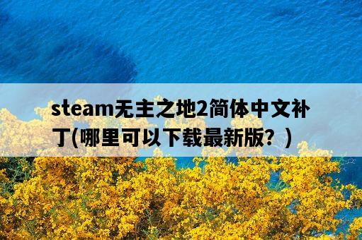steam無主之地2簡體中文補丁，哪里可以下載最新版？-圖1