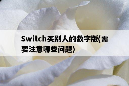 Switch買別人的數字版，需要注意哪些問題-圖1