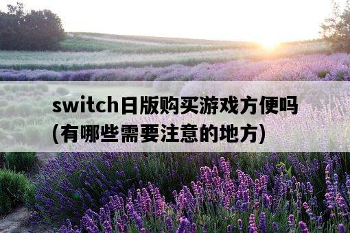 switch日版購買游戲方便嗎，有哪些需要注意的地方-圖1
